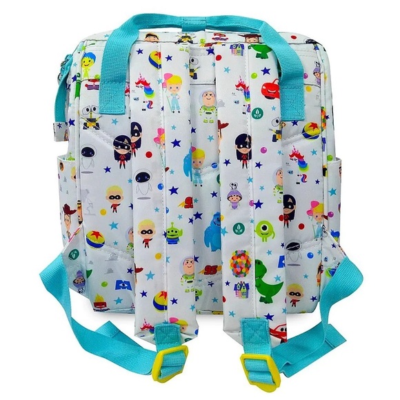 Disney Pixar Small Kid Backpack 12" Tall Toy Story, Cars, Up White Multi-Color - Picture 2 of 12